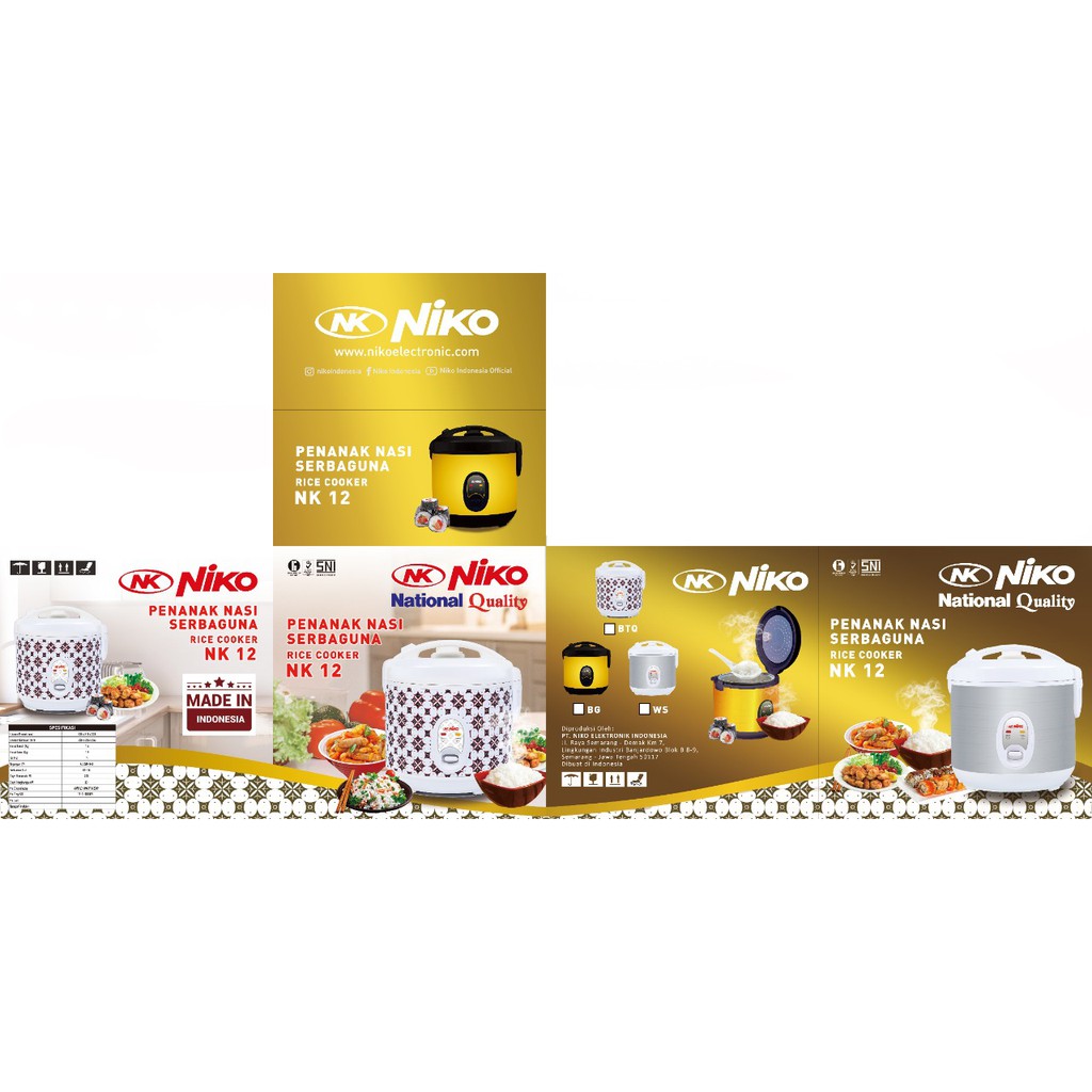 IDOLMART Rice Cooker Niko RC-12 Kapsitas 1.2 lt Niko Semarang