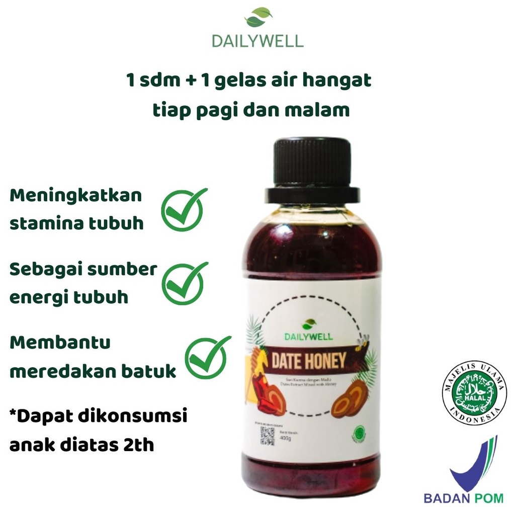 

DAILYWELL DATE HONEY (Madu Kurma untuk Imun Tubuh)