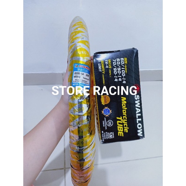 HKS (FreeOngkir) ban 50 90 14 / 60 90 14 duro thailand sepaket ban luar dan ban dalam Termurah