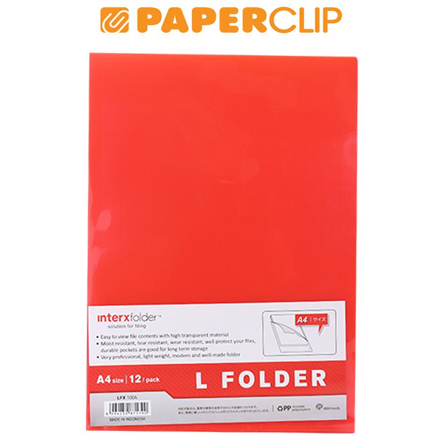 

CLEAR SLEEVES INTERX A4 LFX100A 12S RED
