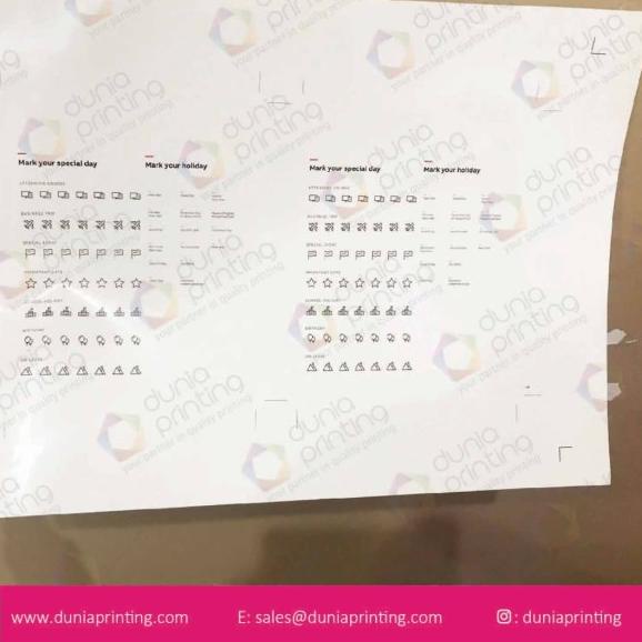 

☇ Cetak Stiker Chromo A3+ & Laminating Doff / Glossy + Cutting - laminating DOFF ✶