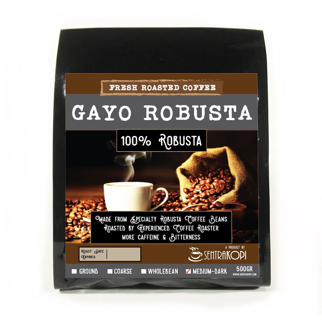 

Kopi Robusta Aceh Gayo 500 Gr - Biji / Bubuk - Sentra Kopi - Preum Coffee