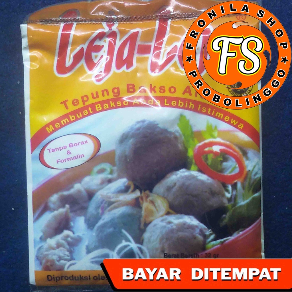 

1 KARTON 160 sachet TEPUNG LEJA-LEJA PENGENYAL BAKSO 32g