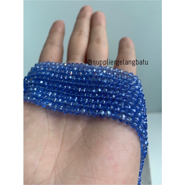 Crystal Ceko 4mm BIRU UNGU KUARSA kuarsa kristal blue purple quartz