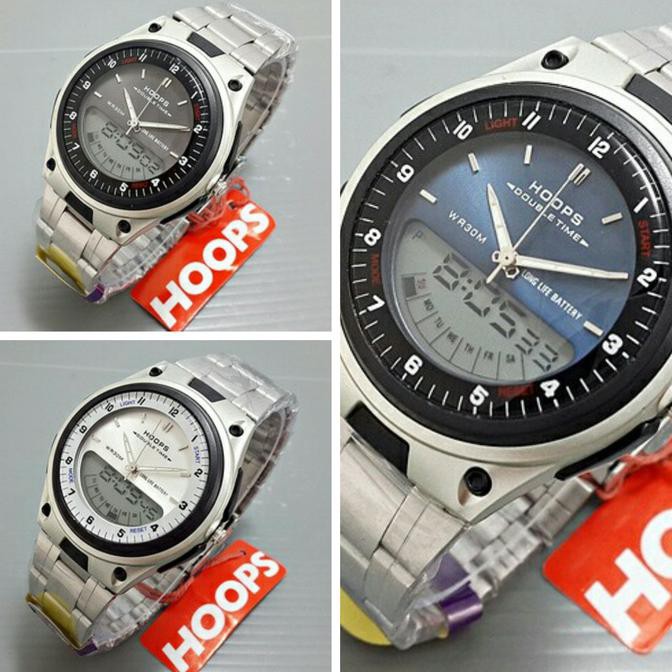 TERBARU JAM TANGAN PRIA & WANITA HOOPS ORIGINAL DUAL TIME TERLARIS