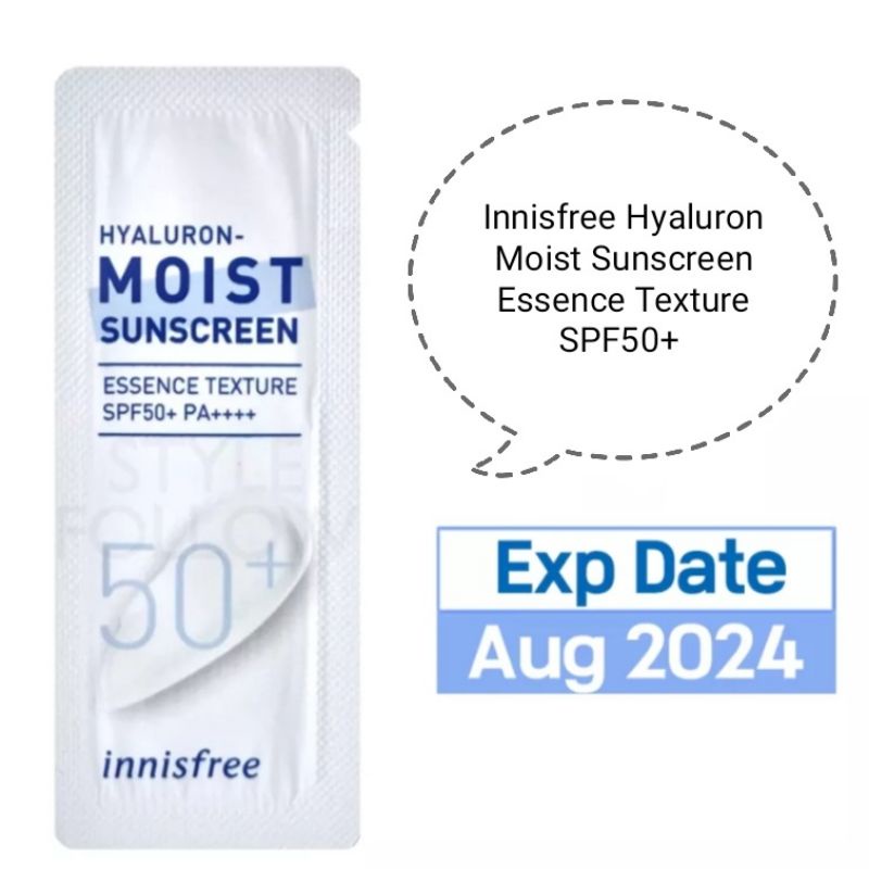 Innisfree Hyaluron Moist Sunscreen Essence Texture SPF50+ SACHET