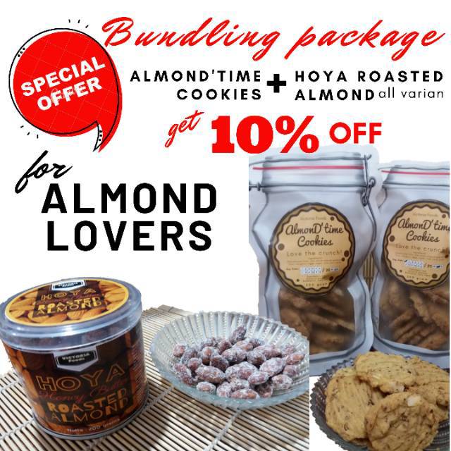 

[Paket Bundling 10% OFF] HOYA AlmonD'time Cookies & HOYA Roasted Almond all varian