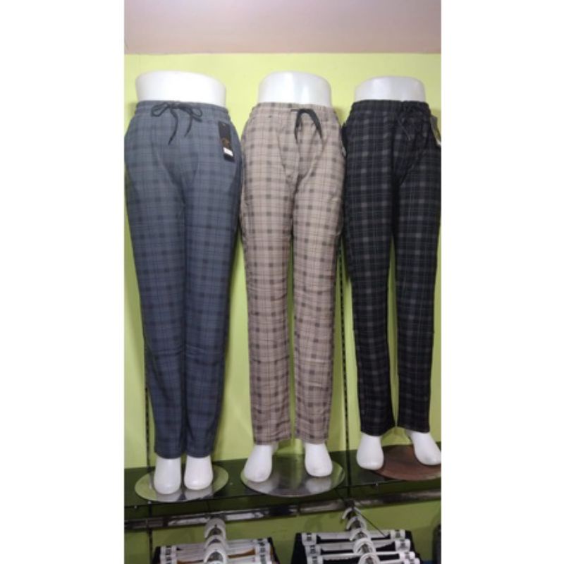 Celana kotak kotak import wanita / celana Tartan import neron motif kotak dan salur / celana panjang wanita premium