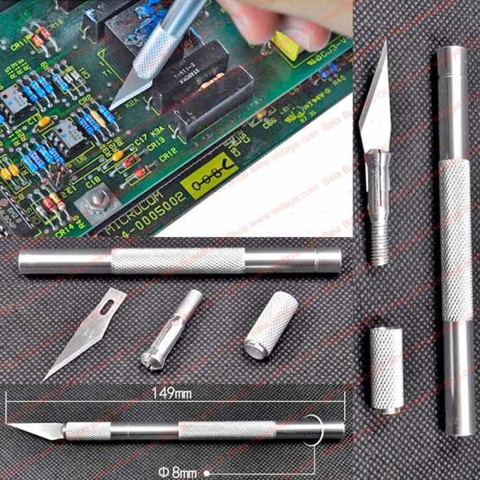 

kertas-pemotong- high grade metal knife precision diy cutter pen non slip handle grip -pemotong-