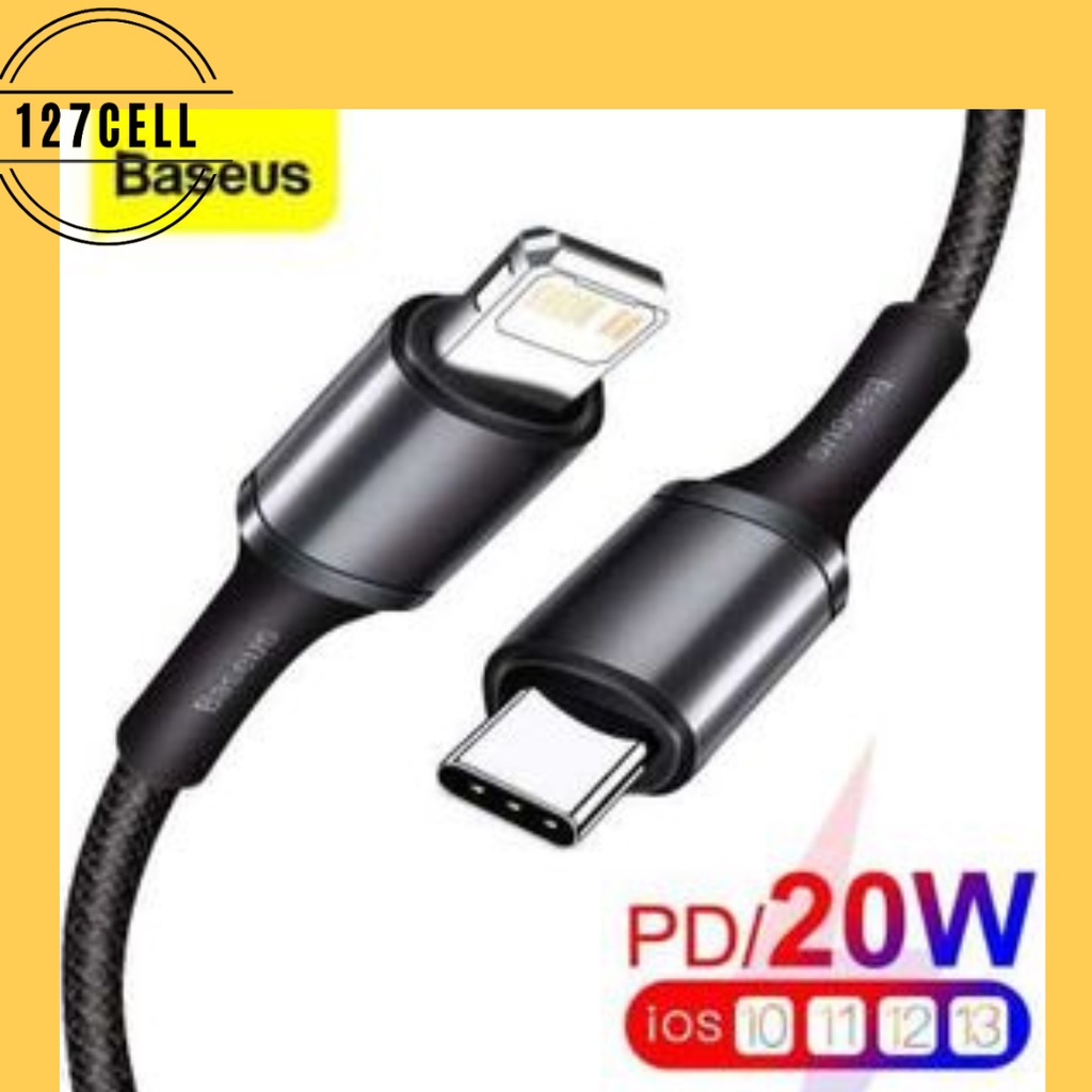 Kabel Data Type C to Lightning  Baseus Tungsten Gold Fast Charging  PD 20W Charger 11 PRO MAX 12 PRO MAX 13 PRO MAX