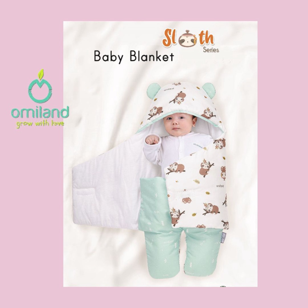 Omiland Baby Blanket Sloth Series / Selimut Bayi OB121512