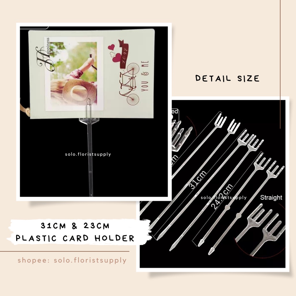 Jual 23cm & 31cm PLASTIC CARD HOLDER TRANSPARANT KARTU PLASTIK BENTUK
