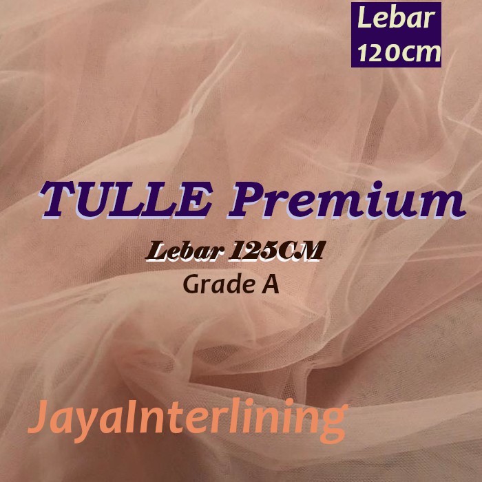 Kain tile tule tulle Premium Lebar 120cm