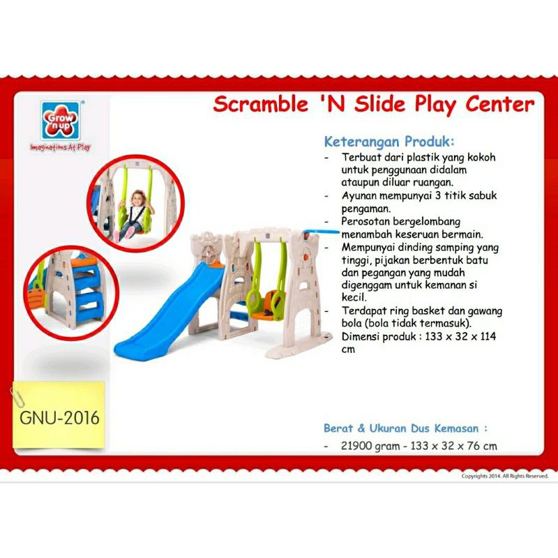 Grow n Up Scramble n Slide Play Center Perosotan Anak | Shopee Indonesia