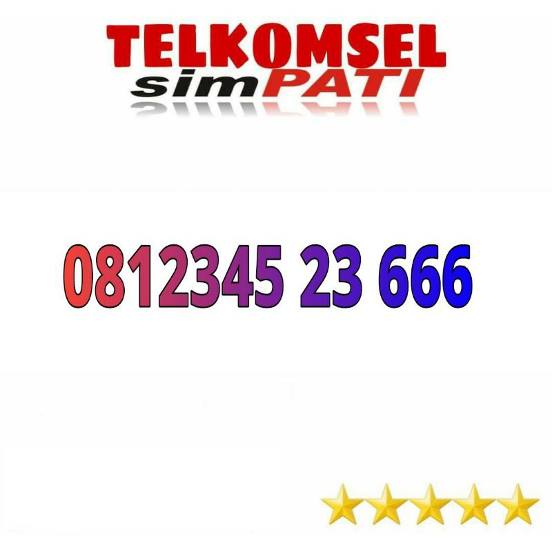 nomor cantik telkomsel simpati 666 awalan 0812345