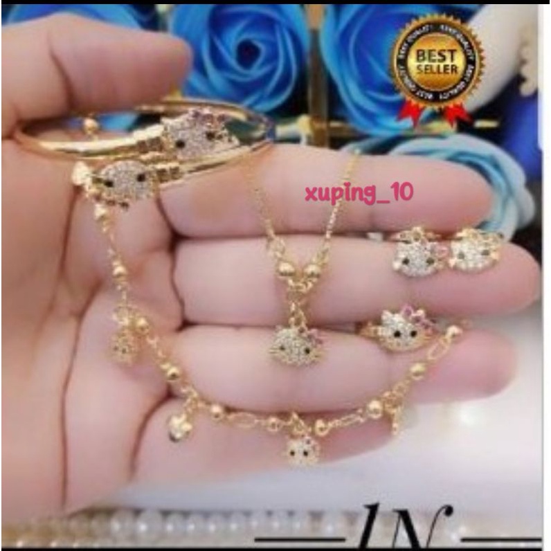 Xuping set perhiasan anak lapis emas 24k 0216