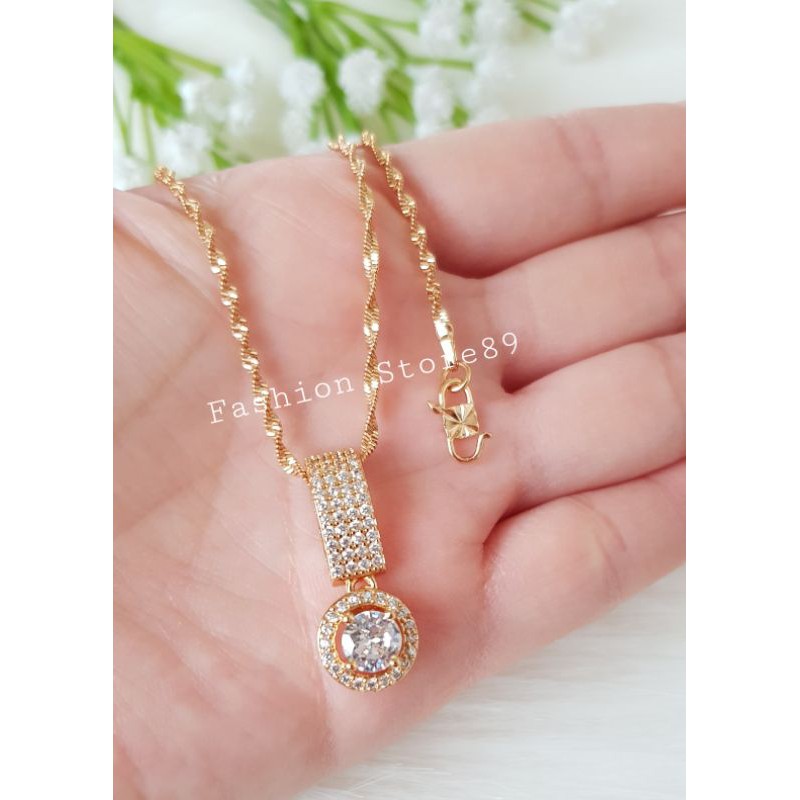 Kalung Import Fashion Full permata Jurai Xuping perhiasan xuping impor lapis emas TR2150x