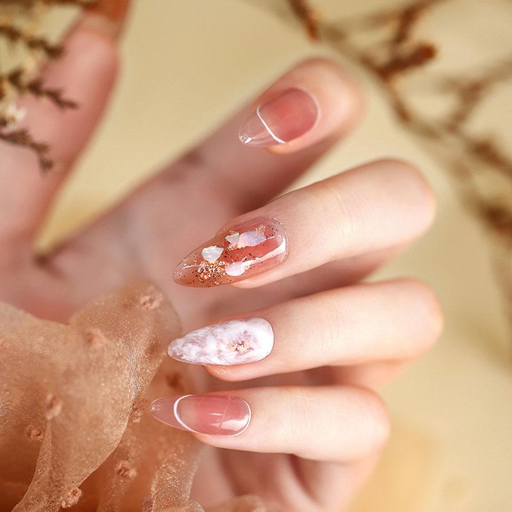 Needway Tidak Teratur Aluminium Foil Kertas Emas Perak 3D Dekorasi Kuku Manicure Tools Sequin