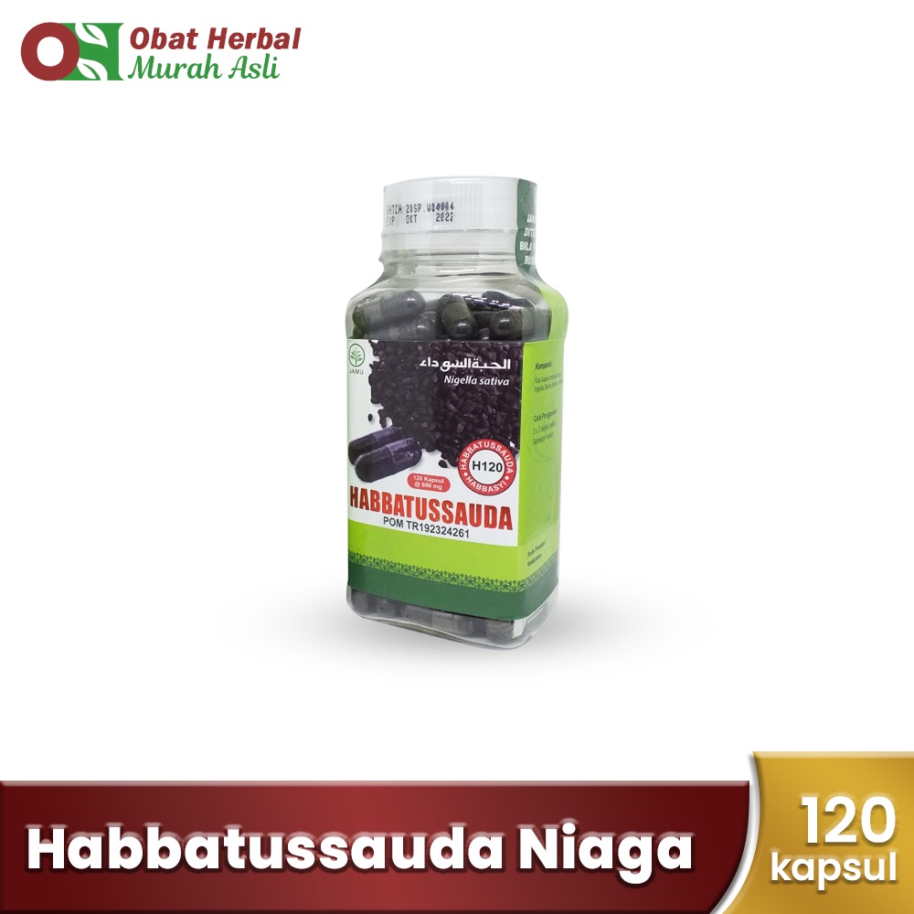 Herbal Niaga Utama HNU 120 Kapsul Habbatussauda Serbuk