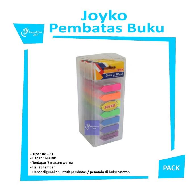 

PEMBATAS BUKU/JOYKO IM-31 PEMBATAS BUKU PANAH PLASTIK