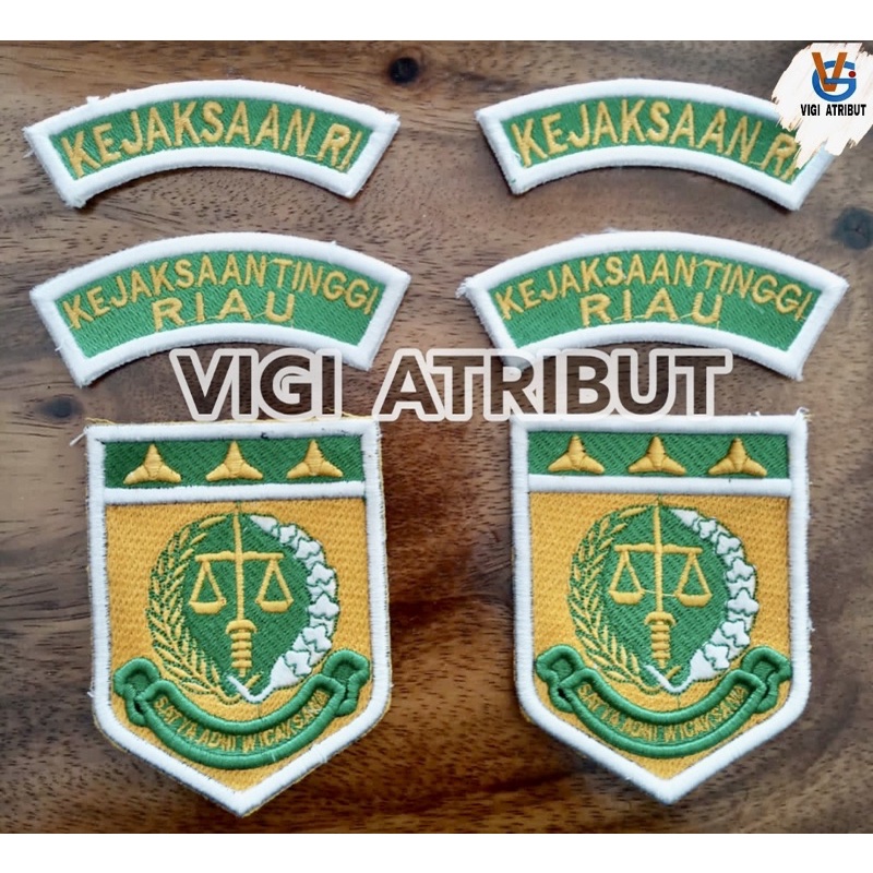 Bordiran timbul logo kejaksaan 1 SET | Bet kejaksaan lokasi Riau