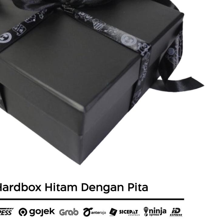

◌ hardbox full black dengan pita black model party cocok untuk hampers, kado, gift Ω