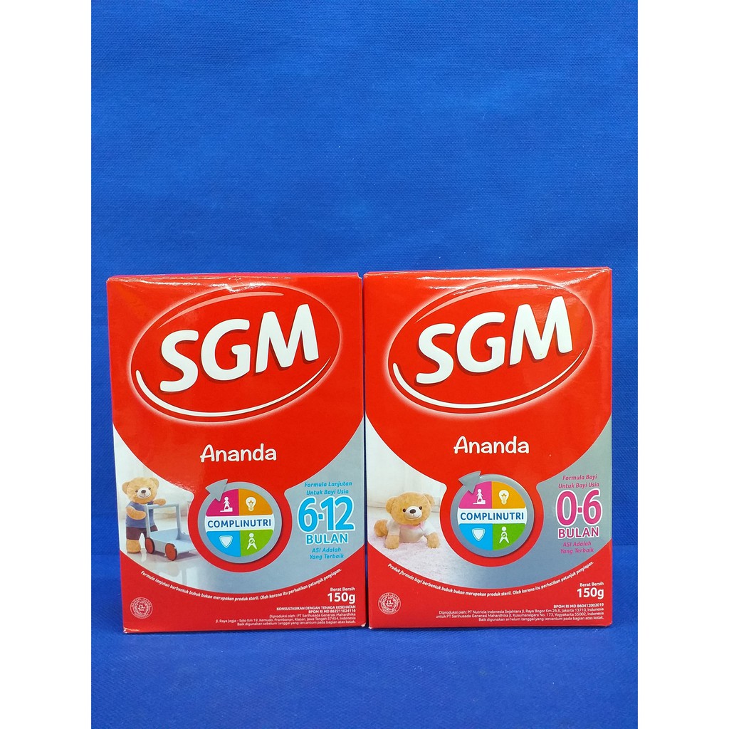 

SGM Ananda 0-6 & 6-12 150gr