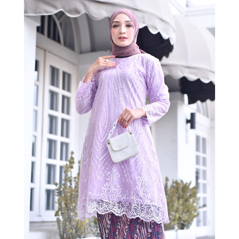 Kadai.baju / Kebaya tunik wisuda / Kebaya modern wanita / Kebaya brukat jumbo Size M L XL XXL