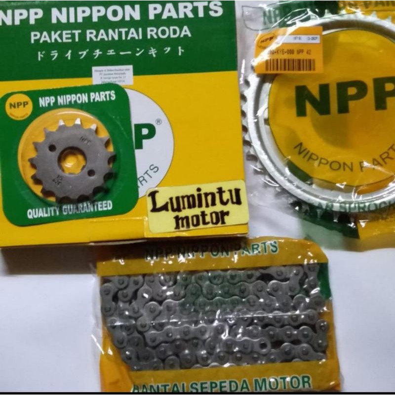 Rantai set supra GTR 150 gear set NPP