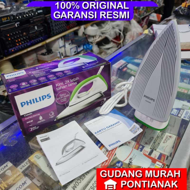 Setrika Philips HD 1173 / setrika philips keramik Hijau Stainless