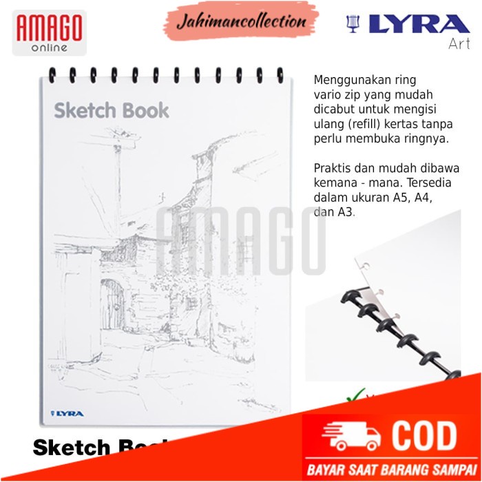 

✨ BISA COD ✨ LYRA SKETCH BOOK A3 W/ 30 PAGES - 9210290