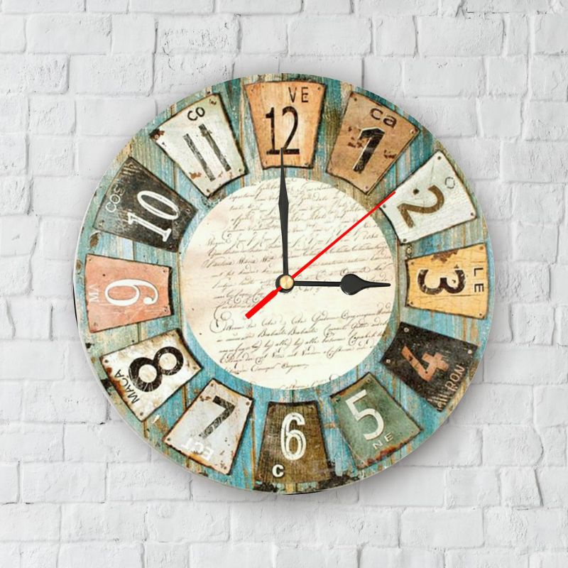 Jam Dinding Shabby Chic / Wall Clock dengan Design unik-JS02