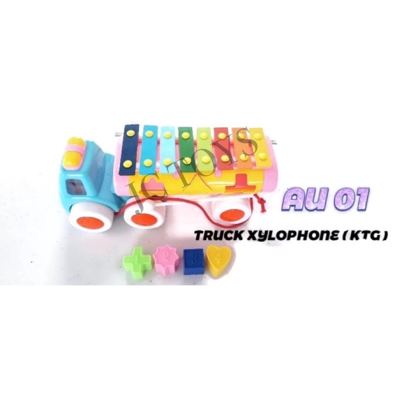 Mainan Mobil Truck Xylophone Gambang AU01 / Mainan Alat Music Xylophone / Mainan edukasi Anak