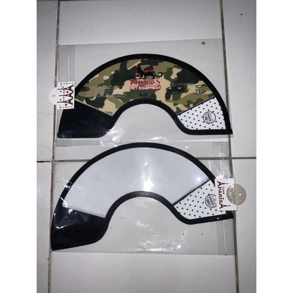 collar kucing corong motif dan transparan / elizabeth collar (no 5 6 7)