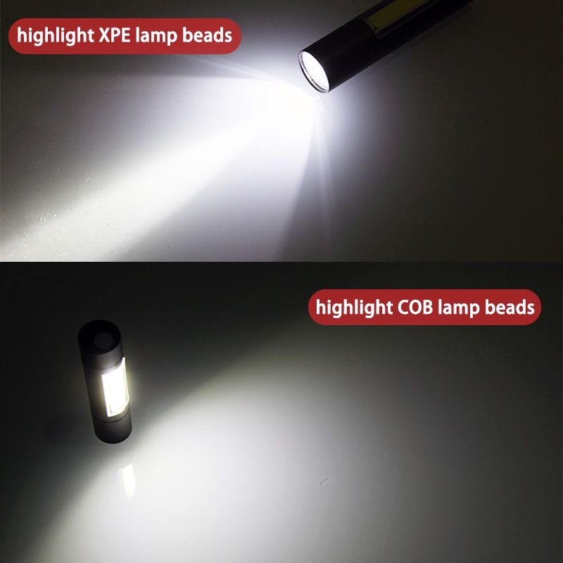 Senter Mini XPE COB Led Swat Police Light Recharge