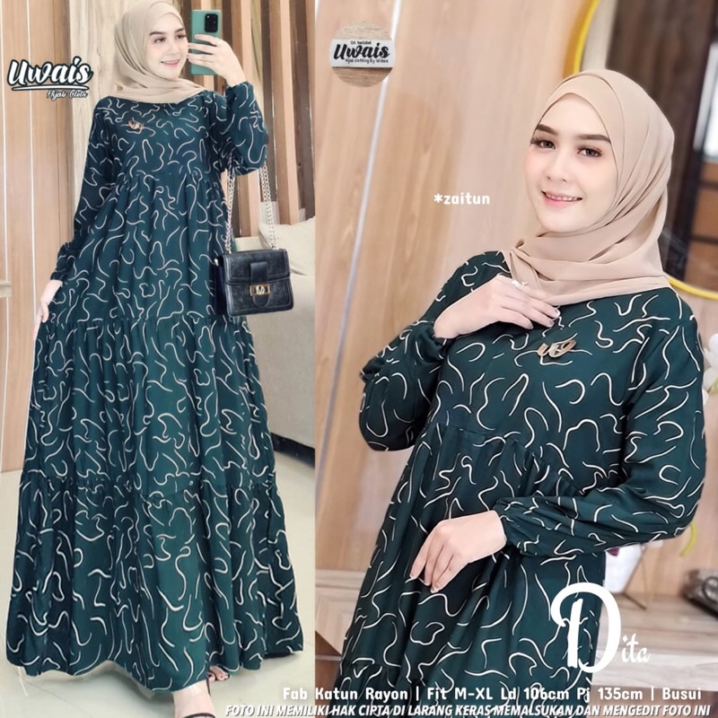 DITA GAMIS RAYON ORI UWAIS / DRESS UWAIS