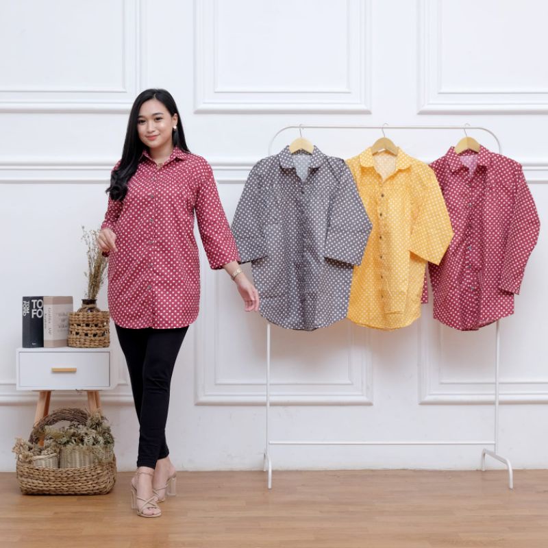 KEMEJA JUMBO POLKADOT/BLOUSE JUMBO POLKADOT