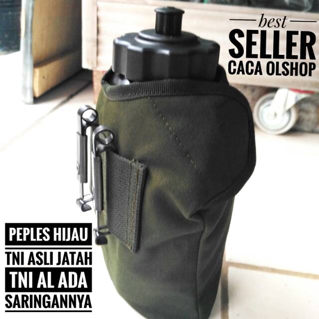 Peples Botol Tempat Minum TNI Hijau Army