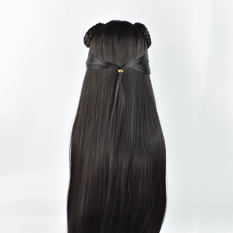 LOL-69 rambut palsu daily china bun lolita wig hiitam jepang korea