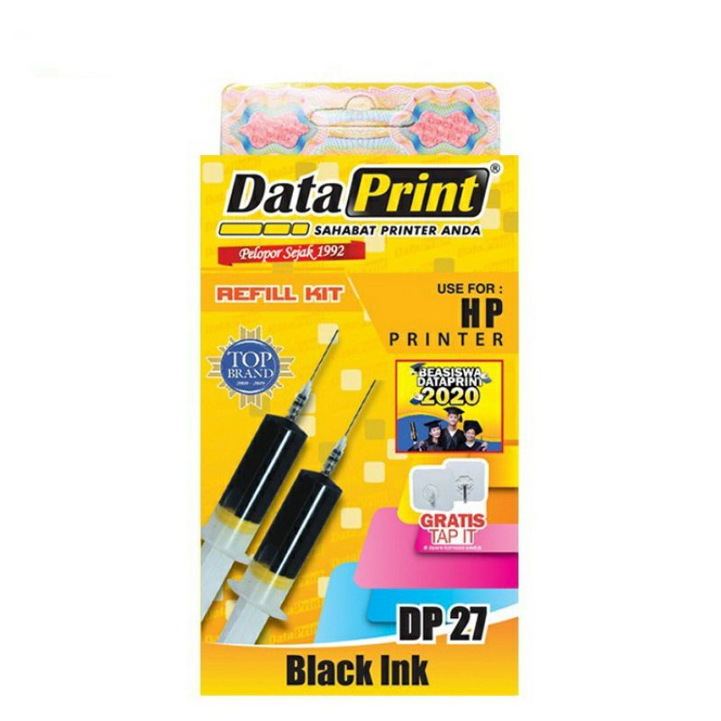 REFIILL DATA PRINT DP 27 BLACK PRINTER HP, REFILL DATAPRINT DP 27