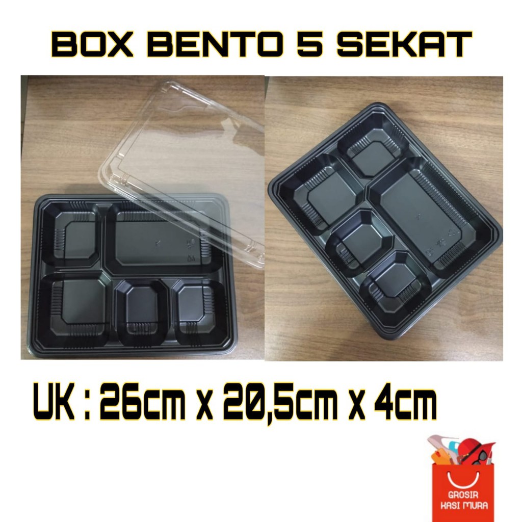 Mika Bento Sekat 5 / Tray Bento / Lunch Box / Kotak Bento 5 Sekat