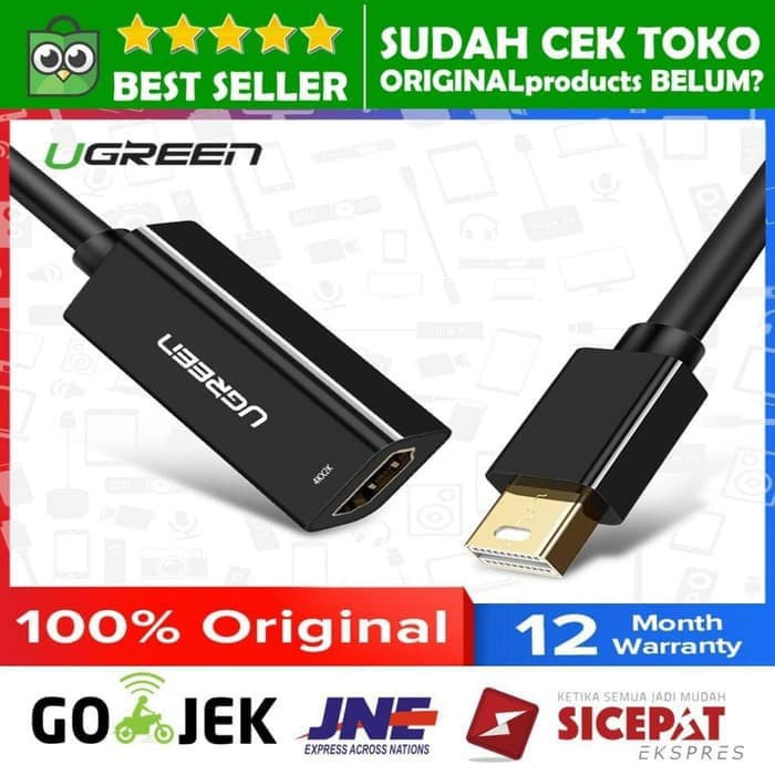 Jual UGREEN Thunderbolt    mini display port to hdmi converter famale 4k