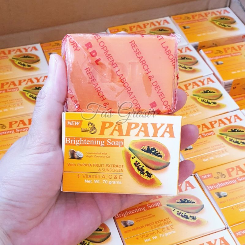 SABUN PAPAYA ASLI  ORIGINAL RDL TRIJAYA LOKAL BPOM 70GR-KEMASAN BARU