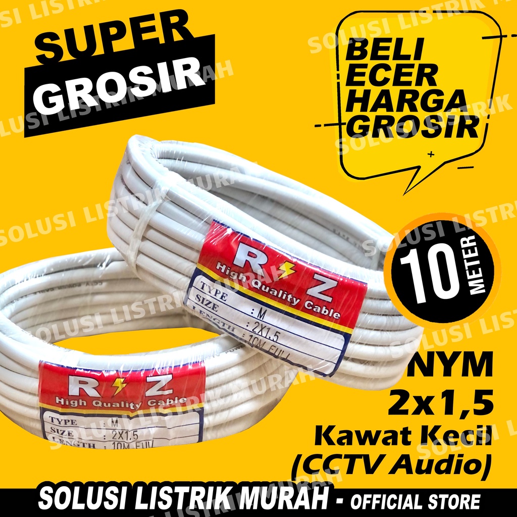 KABEL NYM 2X1.5 Kabel Listrik PLASMA / NIKHA / RZ Panjang 10 Meter (( BACA DESKRIPSI !! ))