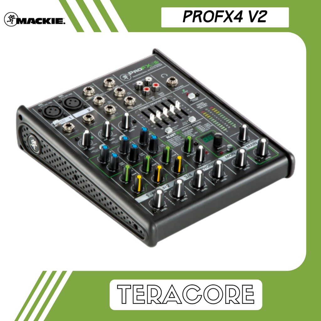 Mackie ProFX4 V2 Pro FX 4 Mixer Analog 2 Channel dengan EQ dan Phantom