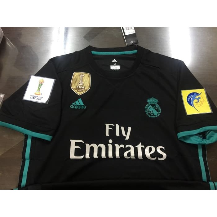 JErsey Baju Kaos Madrid Away 17/18 Grade Ori Full Patch UAE Futsal