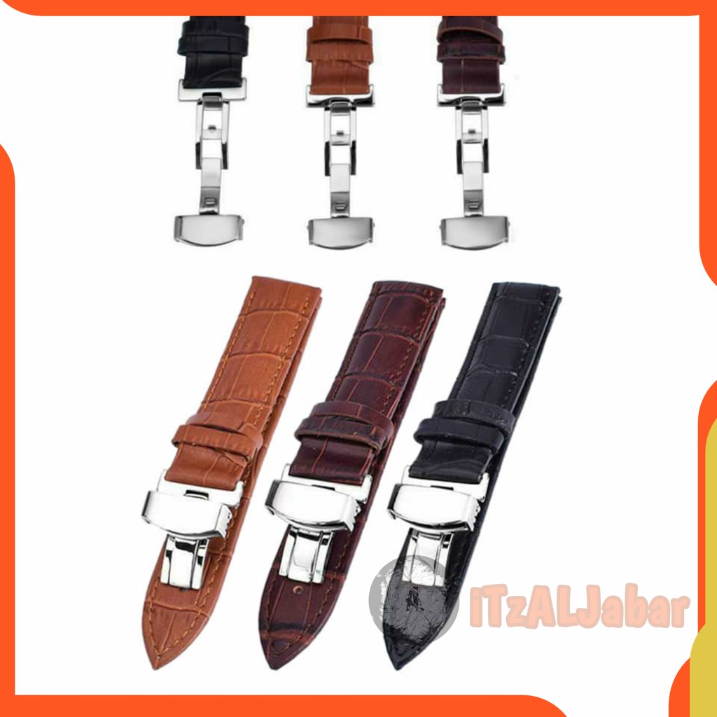 Tali jam tangan Rolex Oyster Kulit Leather strap 20mm