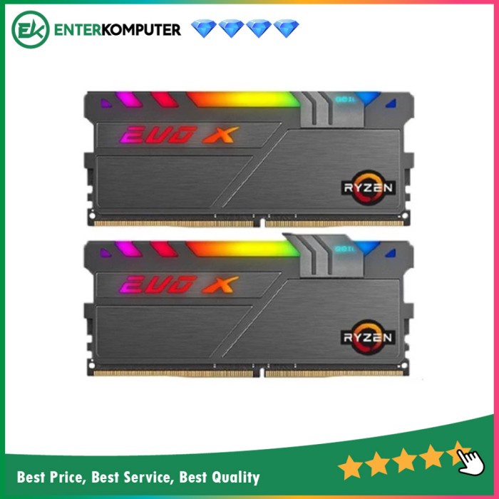 GEIL DDR4 EVO X II RGB LED PC28800 32GB (2x16GB) Gray / RAM DDR4 32GB