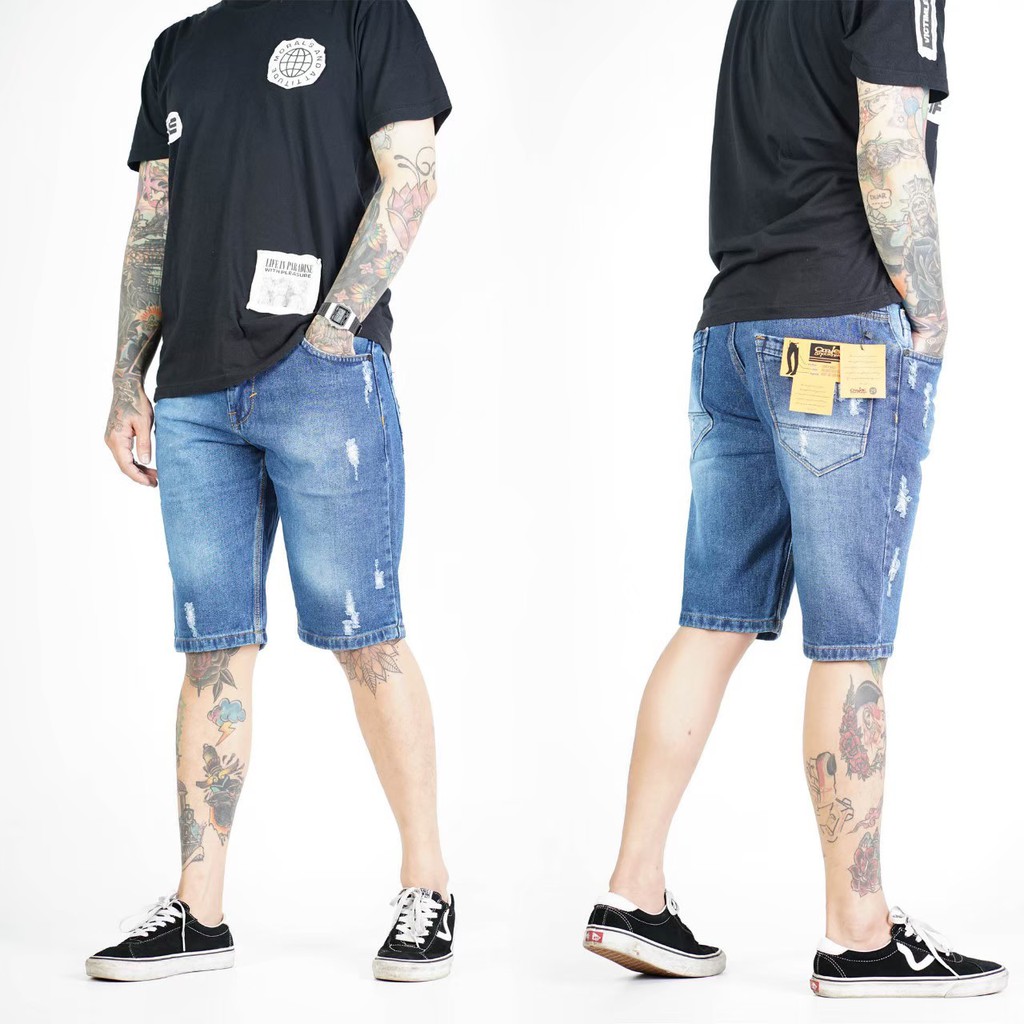 OKSA CELANA JEANS PENDEK DISTRO PRIA MOTIF SOBEK Shopee OKSA CELANA JEANS PENDEK DISTRO PRIA MOTIF SOBEK Shopee