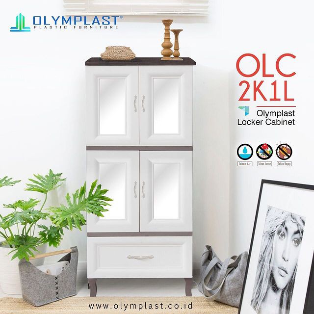 Lemari Pakaian Plastik OLYMPLAST OLC 2K1L
